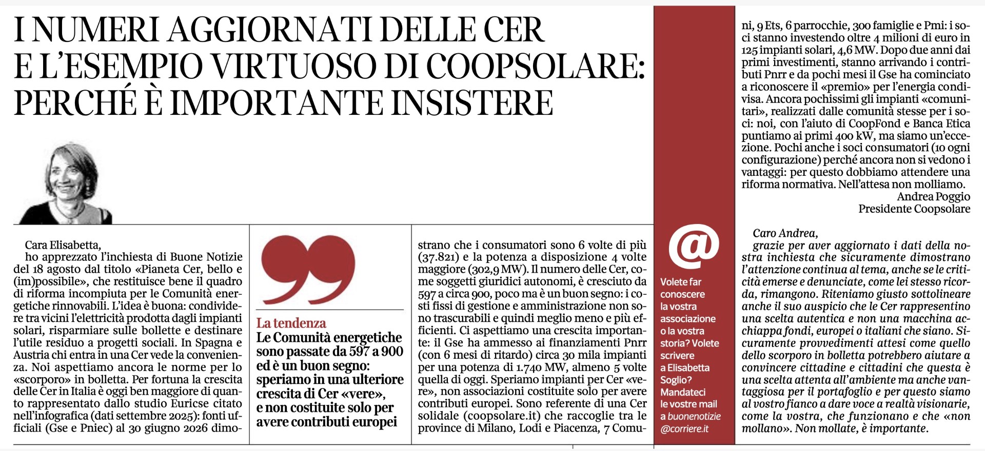 Articolo Corriere della Sera